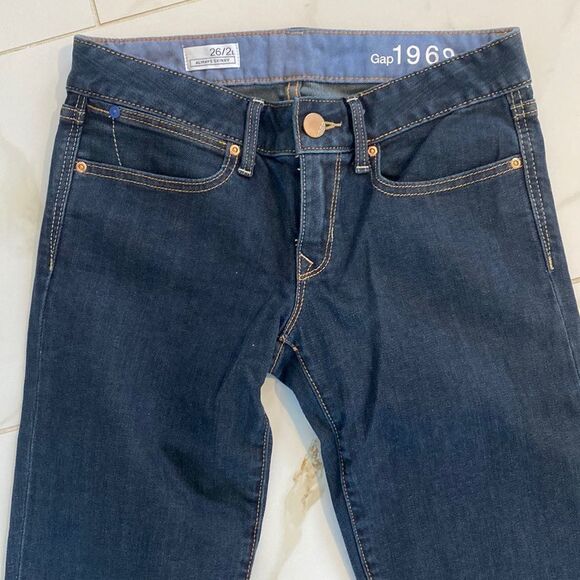 Sz 2/26L Long Dark Gap Always Skinny jeans - Picture 7 of 13